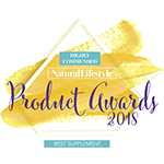 Natural Health Product Awards 2018 – Best Supplement award badge