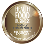 Health Food Business – Highly Commended Best Beauty & Bodycare award badge