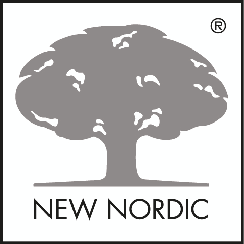The New Nordic logo featuring a silver tree symbol.
