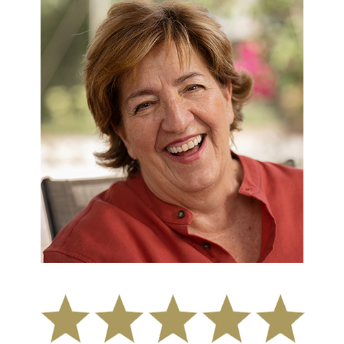 Apple Cider™ Shot 3 Woman displayed with five stars beneath.