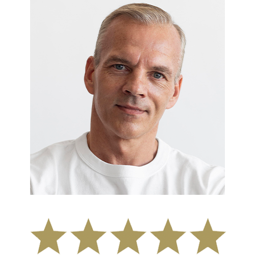 Apple Cider™ Shot 2 Man displayed with five stars beneath.