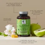New Nordic Apple Cider™ Gummies with apple cider vinegar, displayed with green apples, gummies and apple blossom.