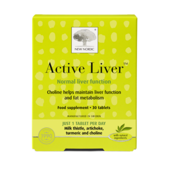 New Nordic Active Liver™ tablets with milk thistle and turmeric, help maintain normal liver and fat metabolism.