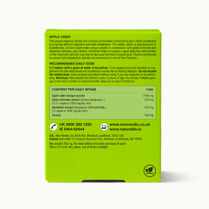 Back of Apple Cider™ High Strength package.