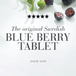 Image with five stars and text The original Swedish Blue Berry Tablet.