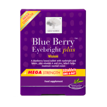 New Nordic Swedish Blue Berry™ tablets with blueberries and herbs, help maintain normal vision and eye health.