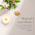 Magical ingredients of Apple Cider™ Shot, including apple cider vinegar powder.