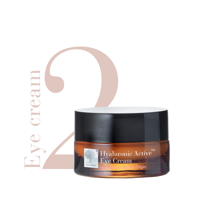 Step 2 Hyaluronic Active™ Eye Cream shown as the second step in a skincare routine.