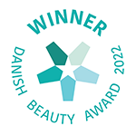 Award winner badge from Danish beauty award 2022.