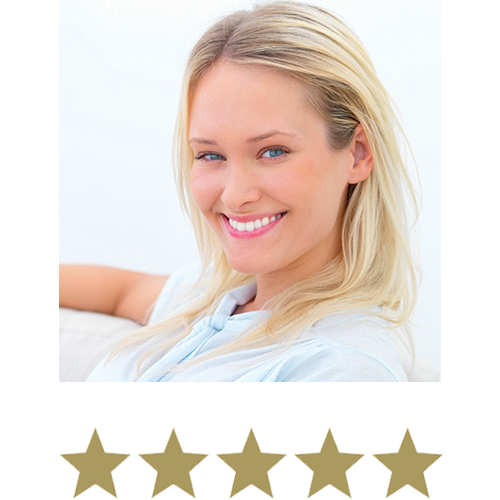 dida™ 10 Young Woman smiling with five stars beneath