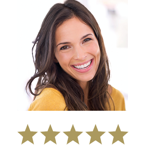 dida™ 7 Young Woman smiling with five stars beneath