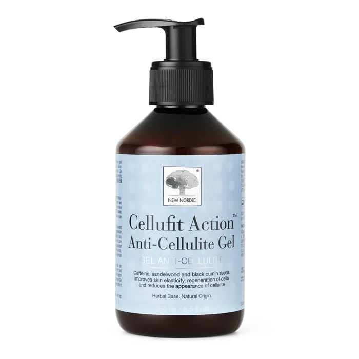New Nordic Cellufit Action™ Anti-Cellulite Gel helps maintain skin firmness and elasticity for smoother, refreshed skin.