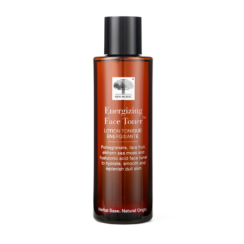 New Nordic Energising Face™ Toner moisturises, softens, and brightens skin with pomegranate, red seaweed, and hyaluronic acid.