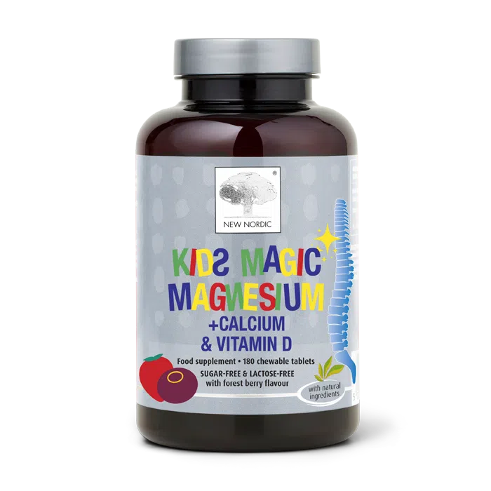 Kids Magic Magnesium™, helps maintain normal muscle and nerve function, and supports energy metabolism with magnesium.
