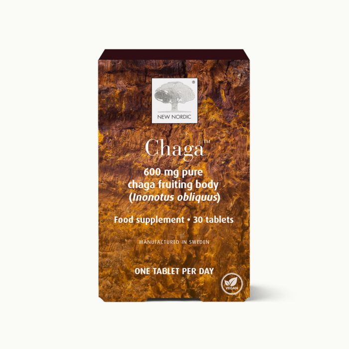 Front of Chaga™ package.