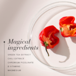 Magical ingredients of the Chili Burn™ tablets, including green tea extract, chili extract and magnesium.