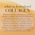 Benefits of and information about hydrolysed collagen, also known as collagen peptides.