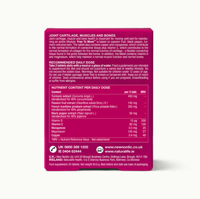 Back of Free To Move™ package.