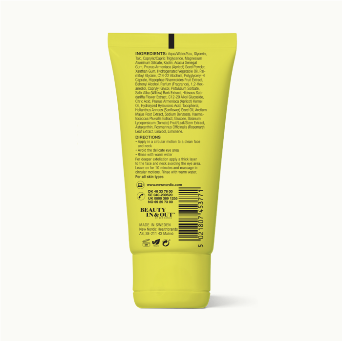 Back of Gentle Face™ Exfoliator package.