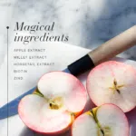Magical ingredients of Hair Volume™ Gummies, including apple extract, biotin and millet extract.