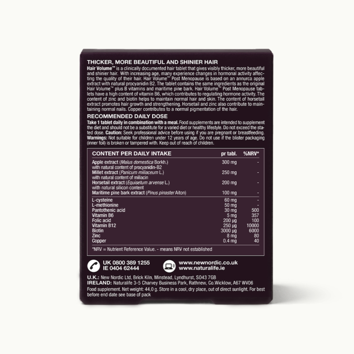 Back of Hair Volume™ Post Menopause package.