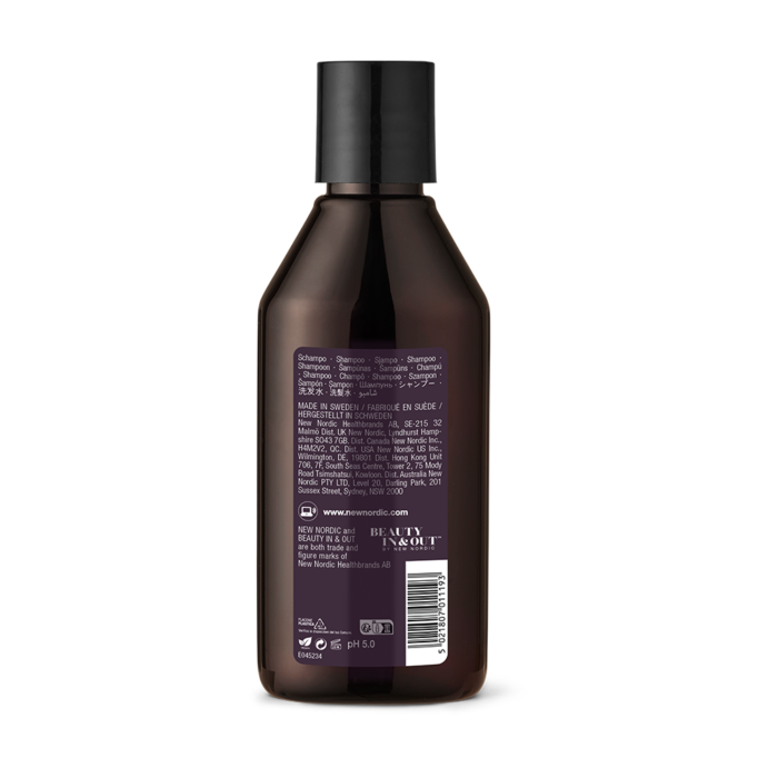 New Nordic Hair Volume™ Shampoo back of product.