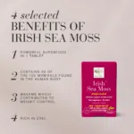 Benefits of Irish™ Sea Moss, including that it is rich in zinc.