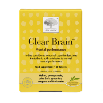 New Nordic Clear Brain™ tablets help maintain cognitive function, mental performance, and reduce fatigue with B vitamins.