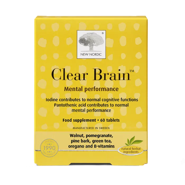 New Nordic Clear Brain™ tablets help maintain cognitive function, mental performance, and reduce fatigue with B vitamins.