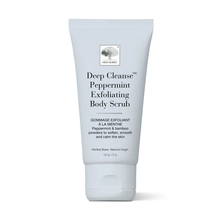 New Nordic Deep Cleanse™ Peppermint body scrub helps maintain smooth, soft, and refreshed skin with peppermint and bamboo.