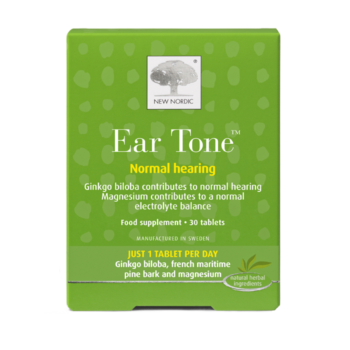 New Nordic Ear Tone™ tablets help maintain hearing, nerve function, and reduce fatigue with magnesium and ginkgo.