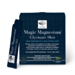 web_packshot_magicmagnesium_shot_uk_NEW New Nordic Magic Magnesium™ Glycinate Shot helps maintain muscle, nerve, and energy function, and contributes to reduced tiredness and improved microcirculation, with maritime pine bark. Image of product.