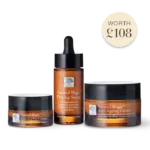 New Nordic Natural Magic™ Trio anti-ageing skincare set, firms and reduces fine lines with cream, serum, and eye cream.