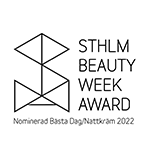 Logo showing STHLM Beauty Week Award nomination for Best Day/Night Cream 2022.