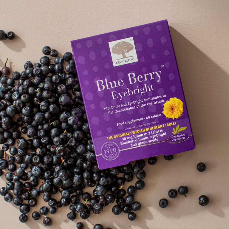 New Nordic Blue Berry™ Eyebright supplement with blueberries, helps maintain healthy eyes and vision