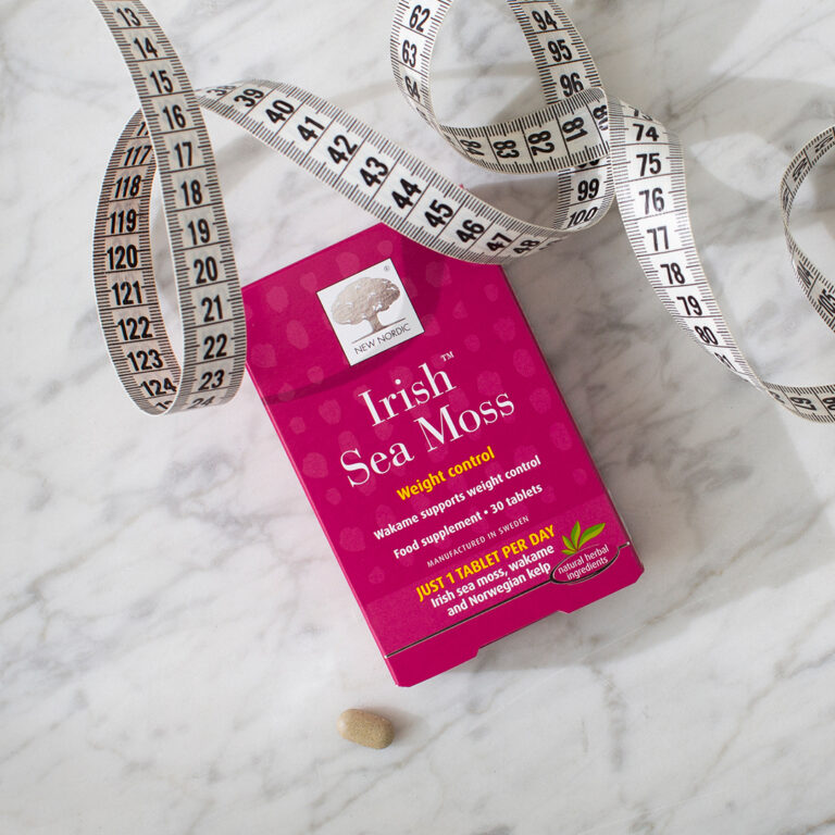 New Nordic Irish™ Sea Moss displayed with a tablet and measuring tape