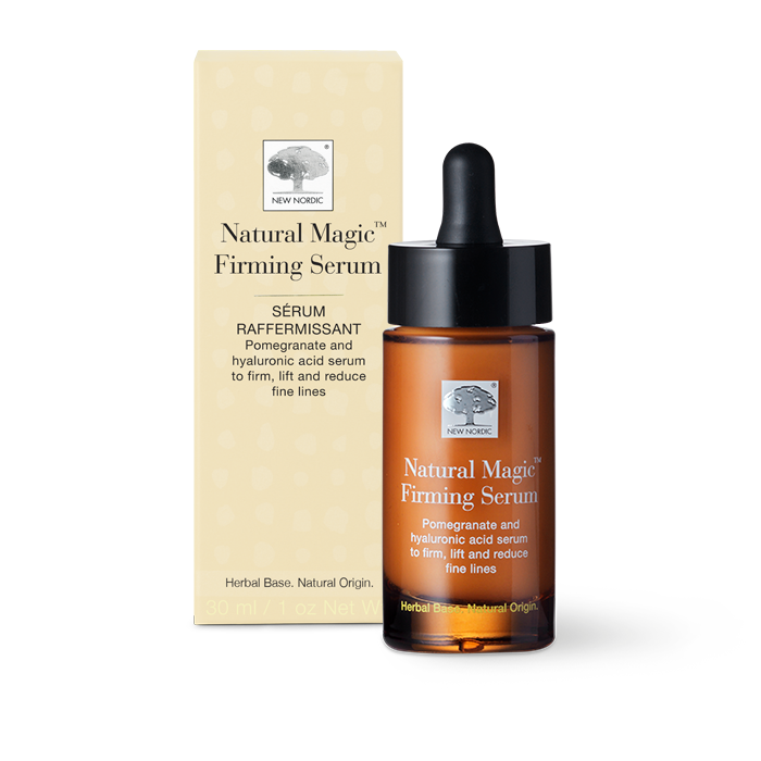 Natural Magic™: Even Others Have Noticed the Difference 4 New Nordic Natural Magic™ Firming Serum, firms, lifts, and reduces fine lines with pomegranate, hyaluronic acid, and sea buckthorn.