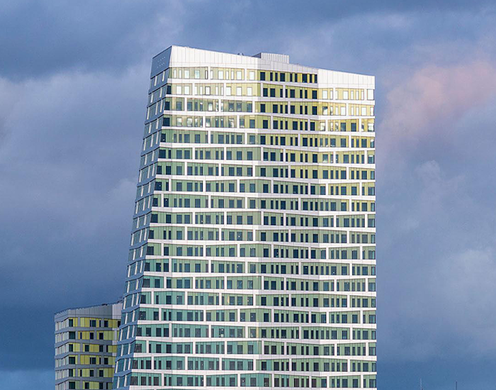 Modern building with reflective windows