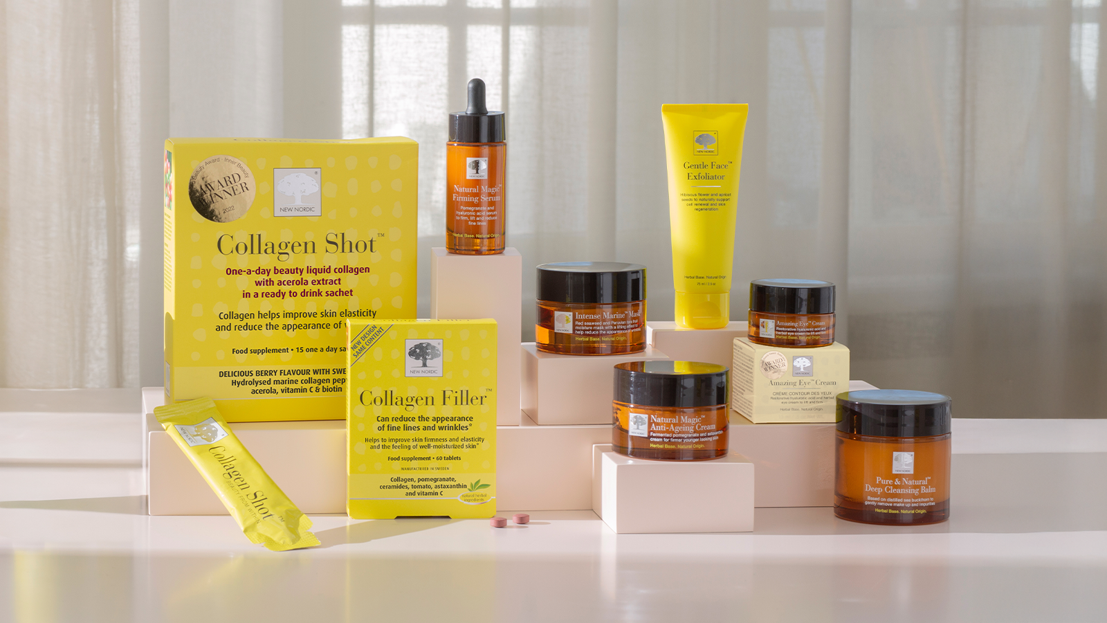 New Nordic products displayed together.