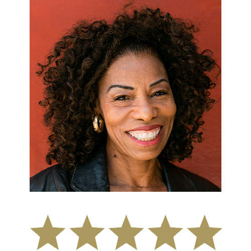 Red Cloverâ„¢ Gummies 12 Woman smiling with five stars beneath