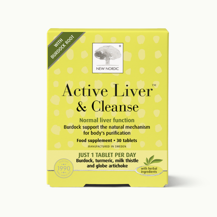 Front of Active Liver™ and Cleanse 30 tablets package.