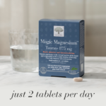 Magic Magnesium™ Taurate 875 mg with text Just 2 tablets per day.