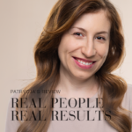 Patrycja smiling in a testimonial image with the text Real people, real results.