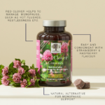 Red Clover™ Gummies package with health claims.