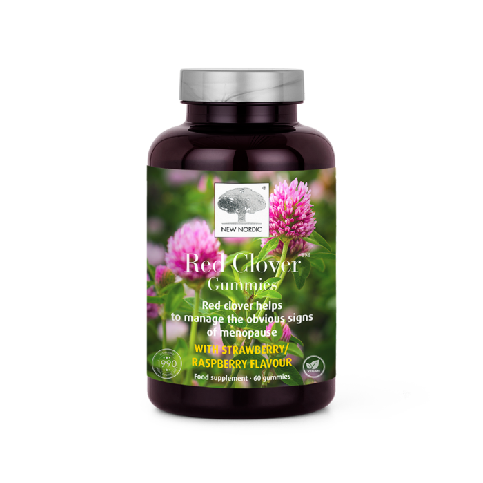 w_RedClover_60_Front_UK_Tile1 Front of Red Clover™ Gummies package.