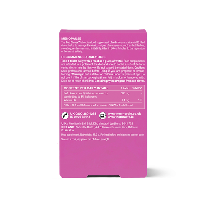 Back of Red Clover™ package.