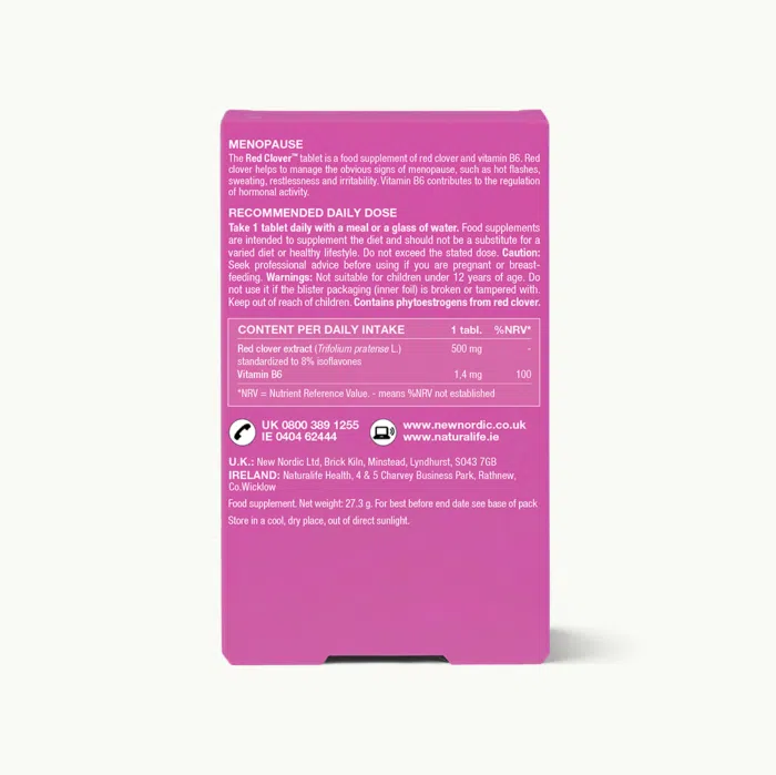 Back of Red Clover™ package.