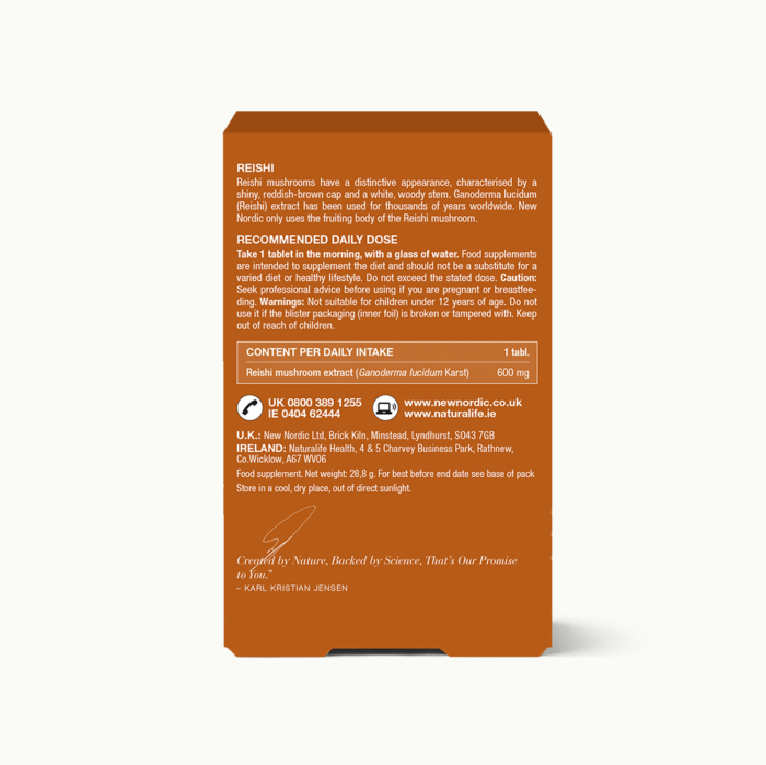 Back of Reishi™ package.