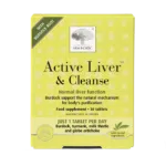 New Nordic Active Liver™ & Cleanse tablets help maintain healthy digestion and normal liver function, with burdock root, milk thistle, artichoke, turmeric, and black pepper. Image of product.