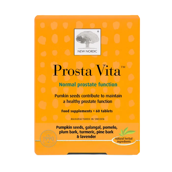 New Nordic Prosta Vita™ tablets, help maintain men’s health and vitality with pumpkin seed extract, folic acid, and herbal blend.